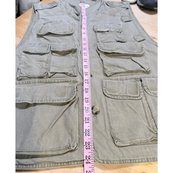 VTG Trail Designs TV800 100% Cotton Vest Pockets Sz M Khaki Utility Photography - Picture 8 of 10